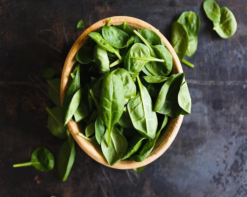 healthy fresh food bowl with greens
